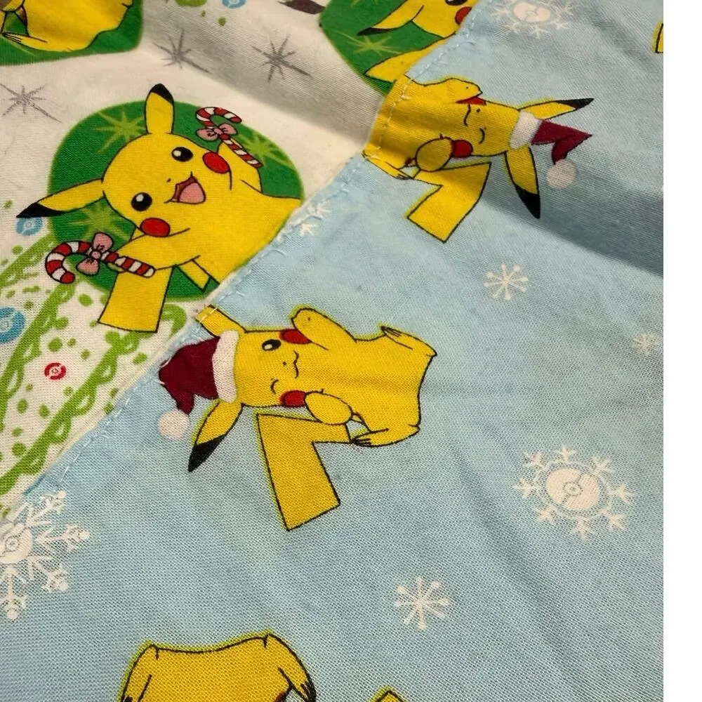 Christmas Pokémon Twin Blanket Pillowcase Set Pikachu Holiday